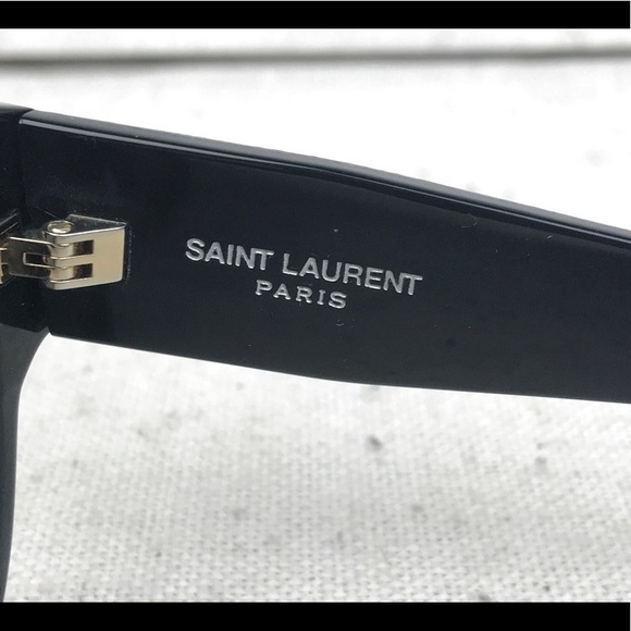 YVES SAINT LAURENT Red Glitter YSL Gold Sunglasses - Picture 6 of 16